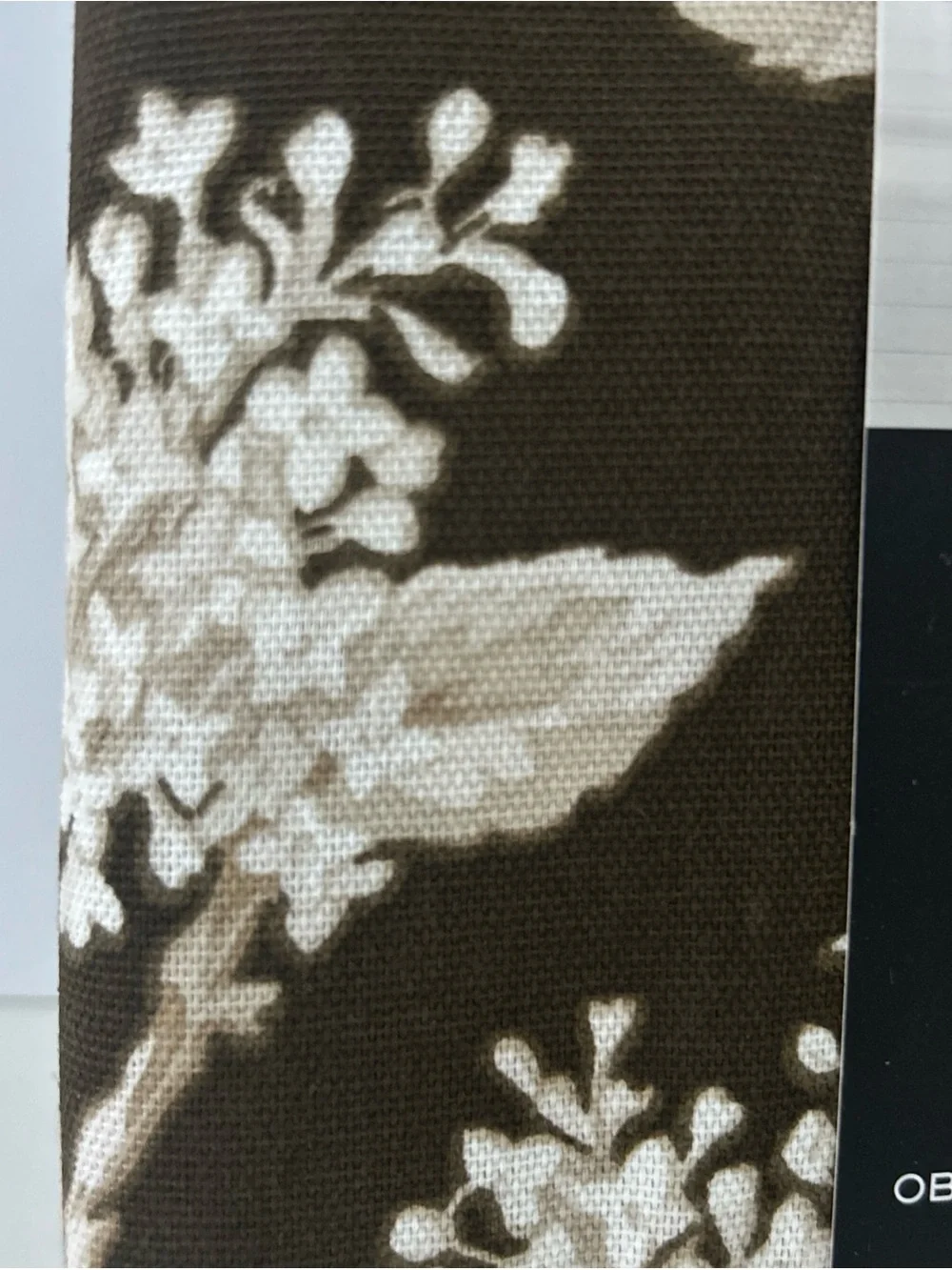 Lauren Ralph Lauren Fall Elegant Brown and Cream Floral Tablecloth 60” X 120”